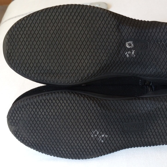 Softwalk Helena Faux Fur Suede Booties 7.5W Black Grey - Picture 6 of 9